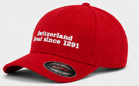 Limitierte Schweizer Fan-Mütze – Rot/Weiss (L-XL)